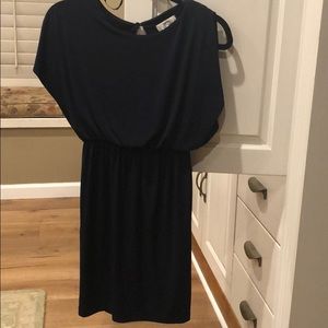 Navy High Scoop Dress